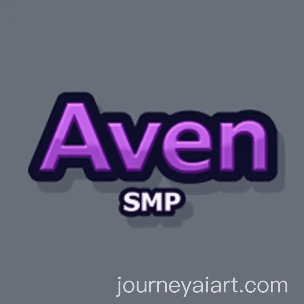 Server-Logo-SMP-with-Aven-Written-in-Purple-on-Gray-Background