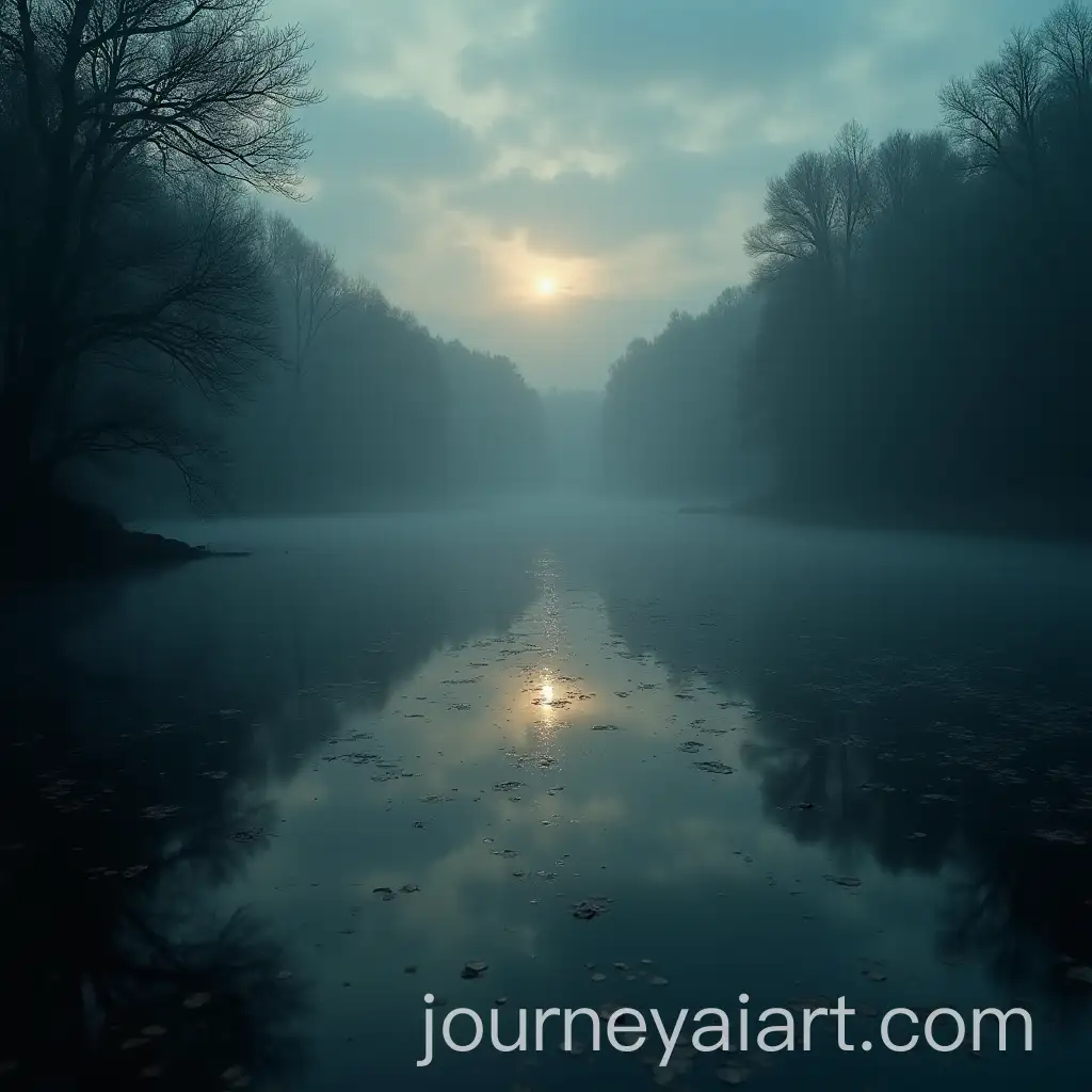 Evening-Lake-Scene-with-Particles-and-Smoke-in-a-Dystopian-Setting