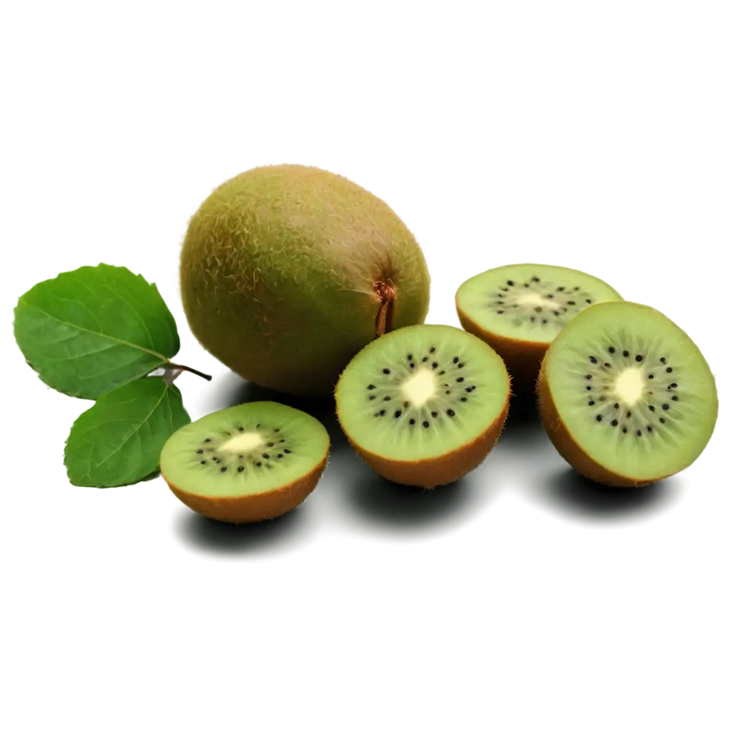 Juicy-Kiwi-with-Lush-Greenery-Leaves-PNG-Image-for-Fresh-and-Natural-Visuals