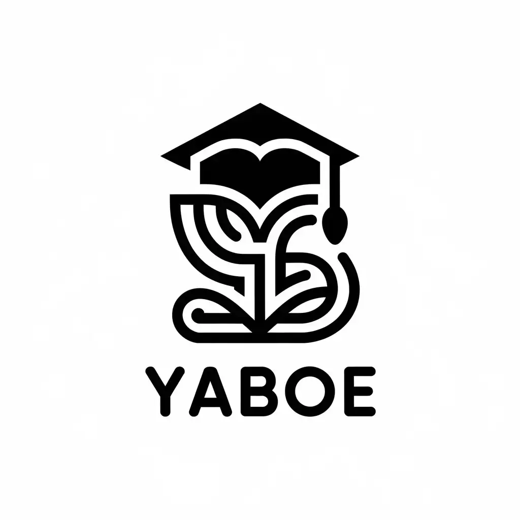 LOGO Design for YABOE Minimalist YB Symbol for Education Industry with Clear Background