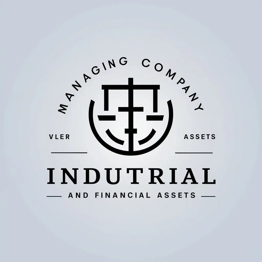 a vector logo design,with the text "Managing company 'Industrial and Financial Assets'", main symbol:Financial assets,Moderate,be used in Finance industry,clear background