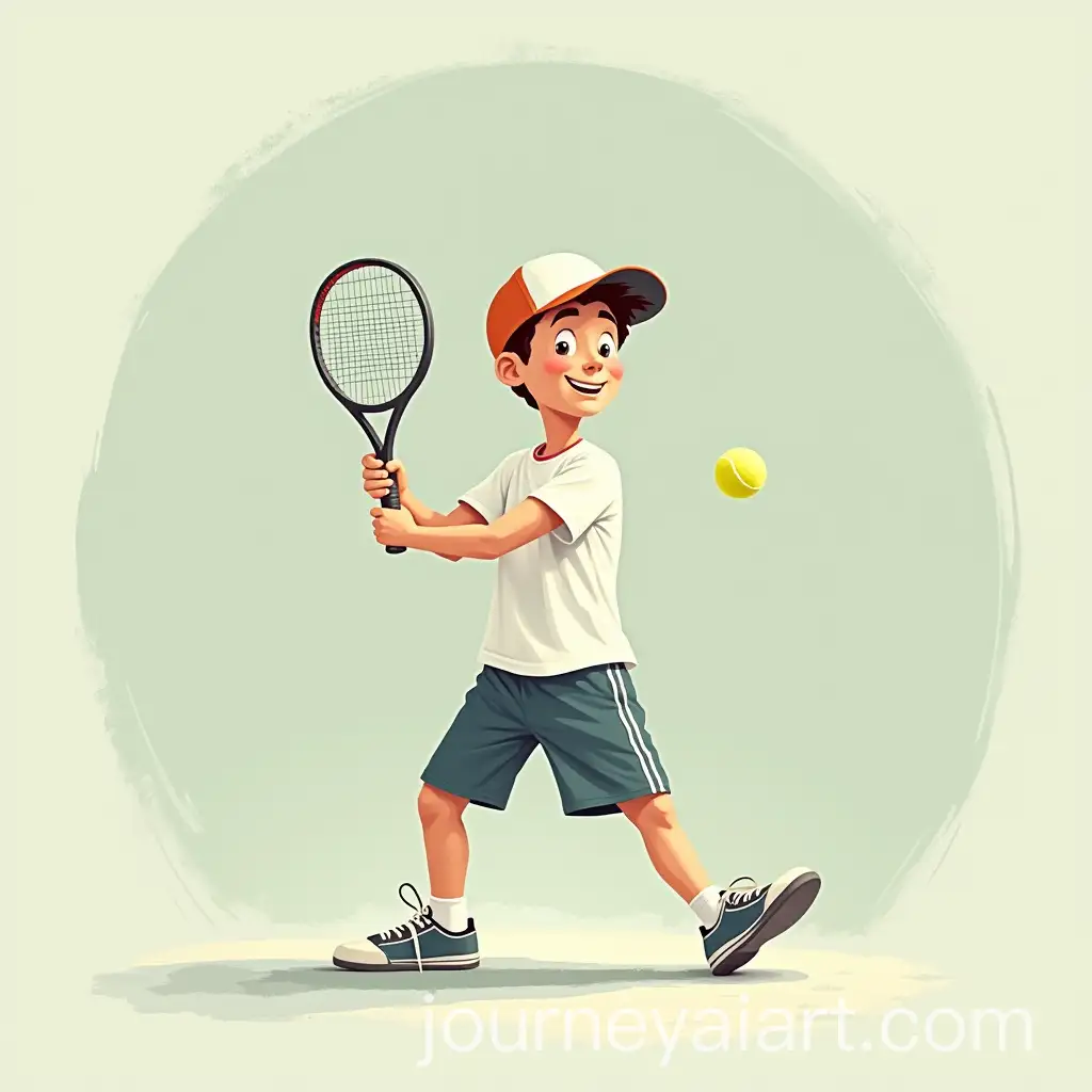 Notion-Style-Illustration-of-Boy-Playing-Tennis