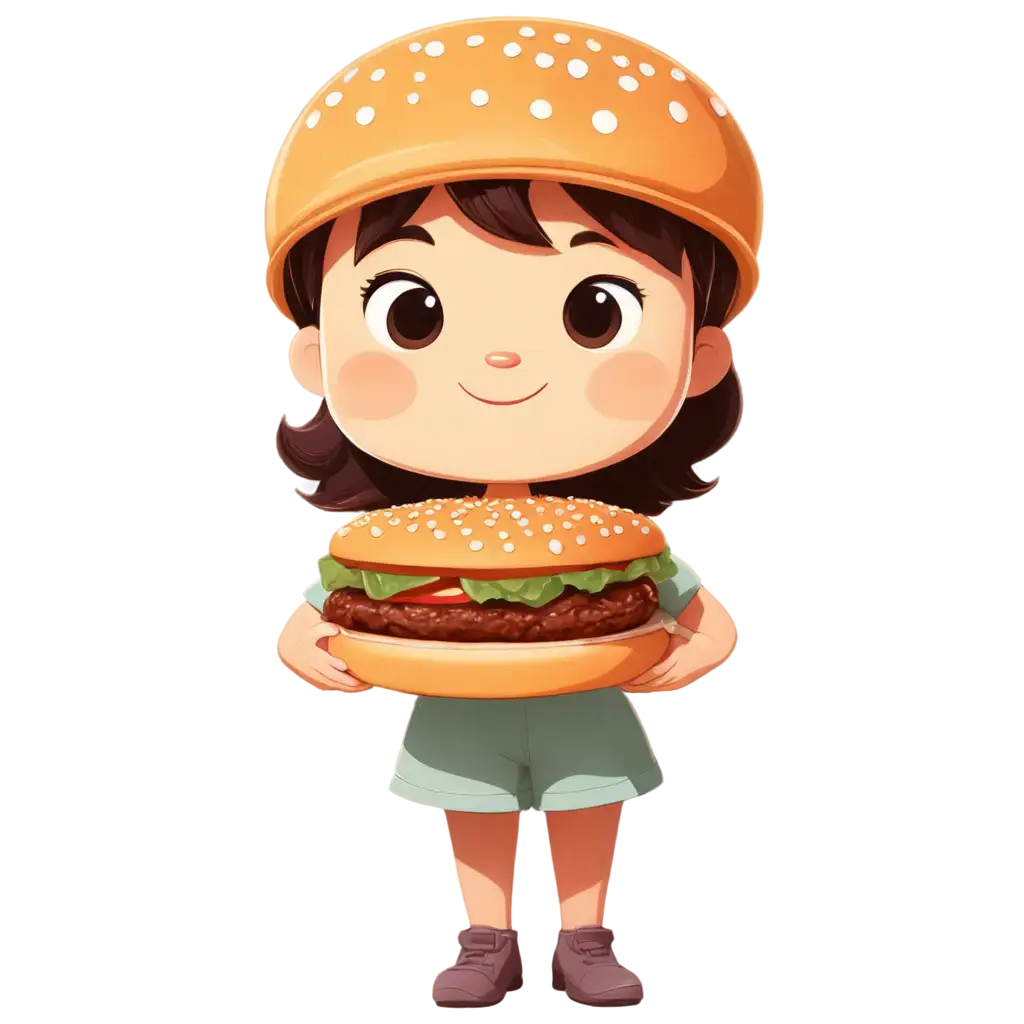 Cartoon-Cute-Food-PNG-Image-Baby-Character-Hamburgers-Art-Vector-in-Full-UHD