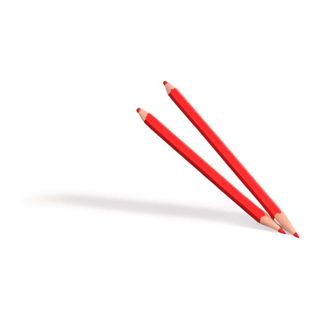 Red-Pencil-3D-PNG-Image-Enhancing-Creativity-and-Realism