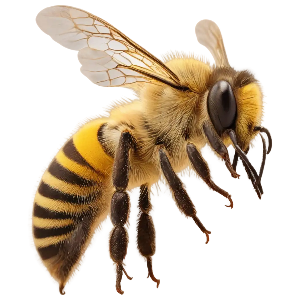 Photorealistic-Bee-PNG-Image-in-High-Quality-for-Versatile-Use