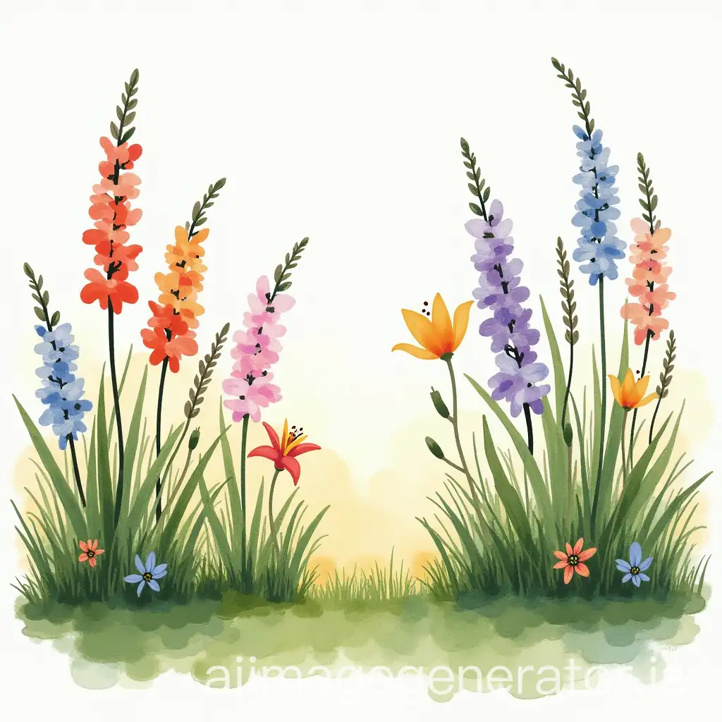 Vibrant-Watercolor-Spring-Garden-Blooms