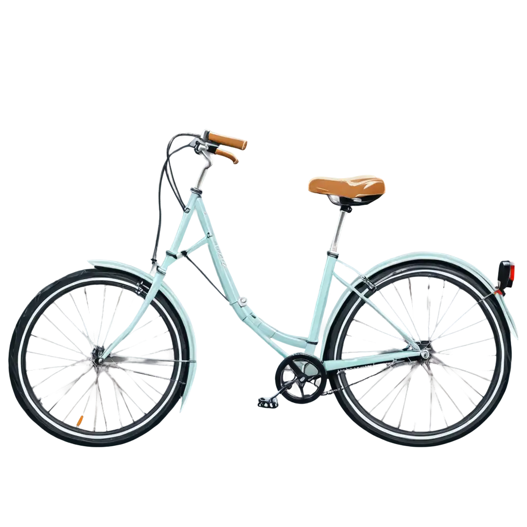 side view of an illustrated bicycle. the art style should be a flat graphic style