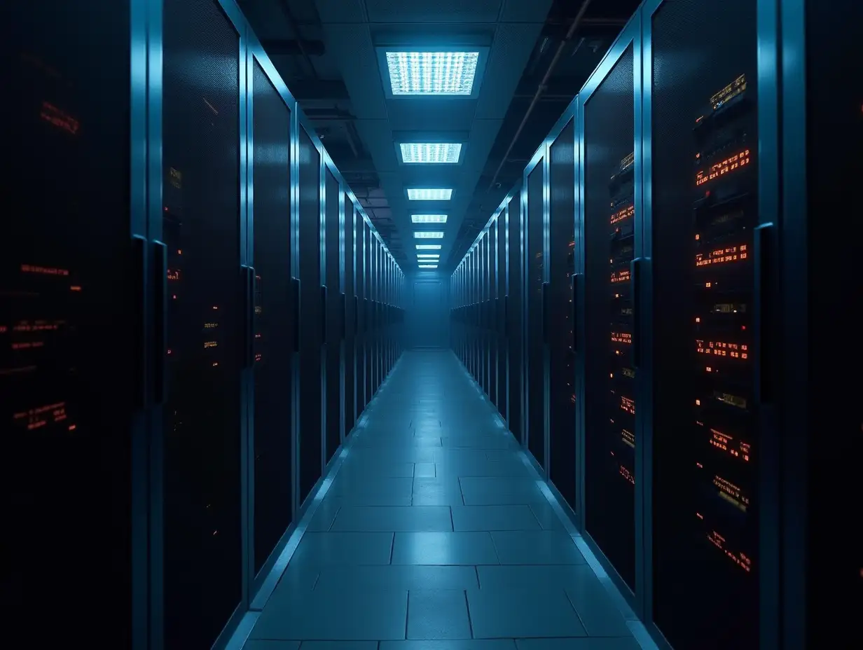 a datacenter hell, photorealistic