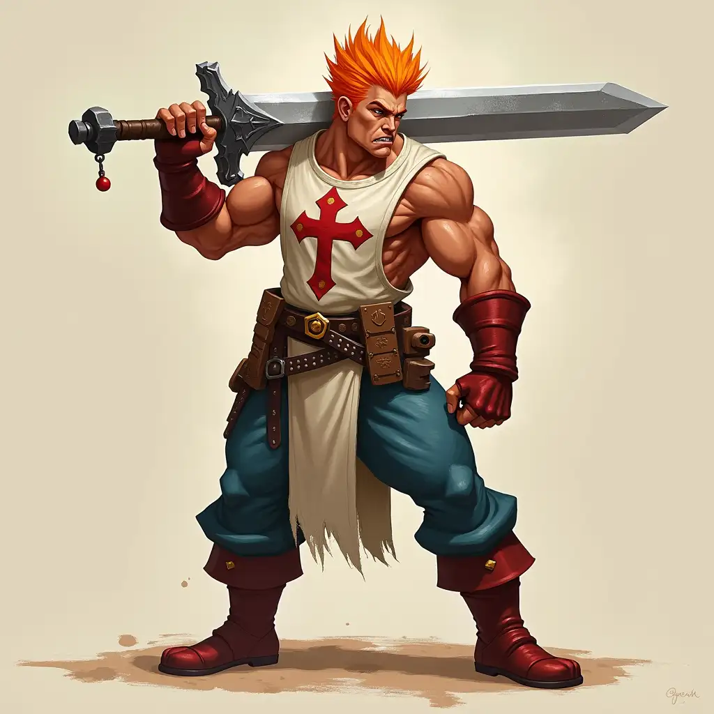 FierceFierce-fantasy-warrior-Fantasy-Warrior-with-Broadsword-and-FlameOrange-Hair