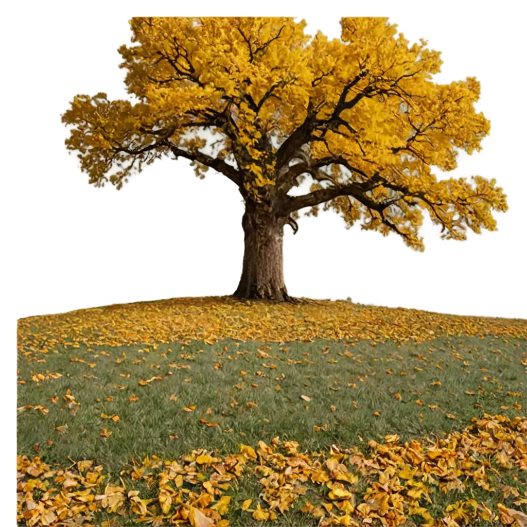 Big-Old-Oak-with-Golden-Leaves-PNG-Image-Perfect-for-Nature-and-Seasonal-Designs