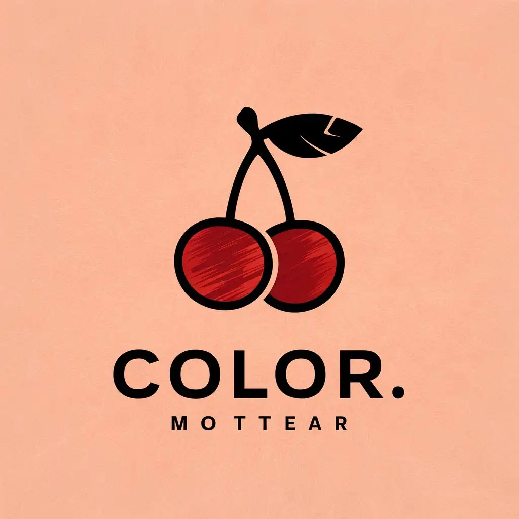 a vector logo design,with the text "color", main symbol:cherry,Moderate,clear background