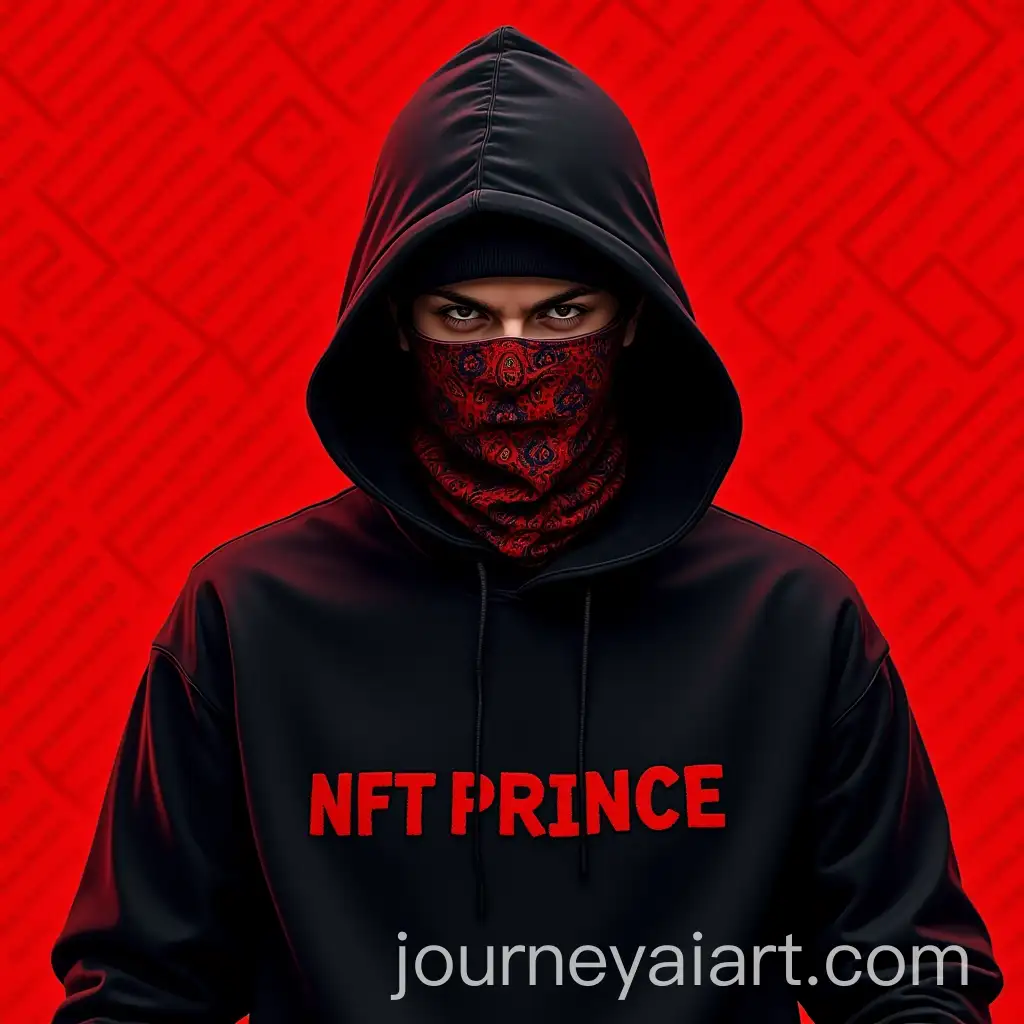 Cyberpunk-Figure-in-Hoodie-and-Beanie-with-NFTPRINCE-Theme