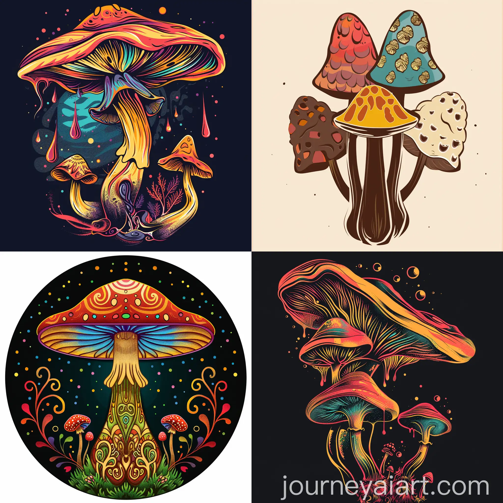 Psychedelic-Psilocybin-Mushroom-Chocolate-Logo-Design