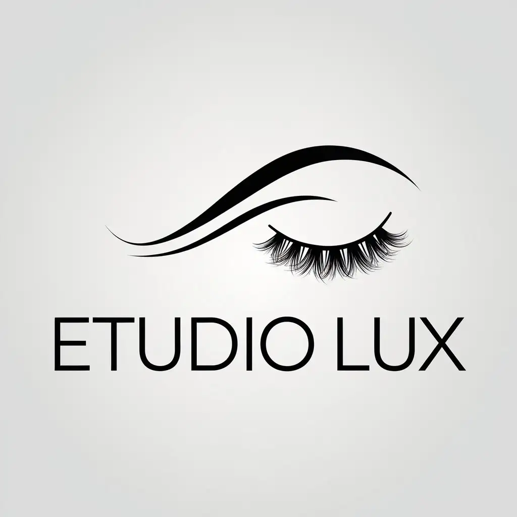 LOGO Design for Etudio Lux Minimalistic Eyelash Extensions with Clear Background