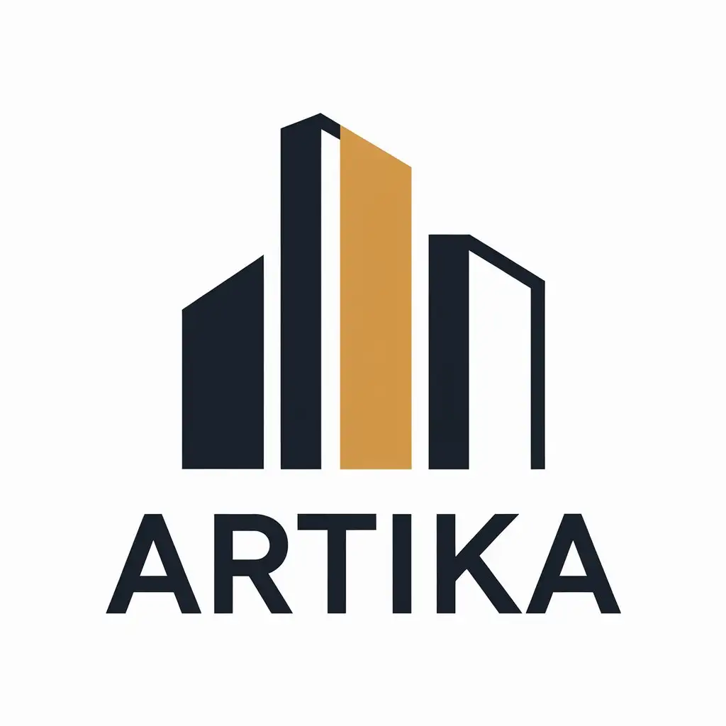 a vector logo design,with the text "ARTIKA", main symbol:Buildings,Moderate,clear background