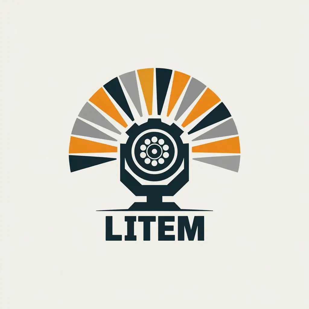 LOGO Design for Litem Futuristic Stage Light Symbol with Clear Background