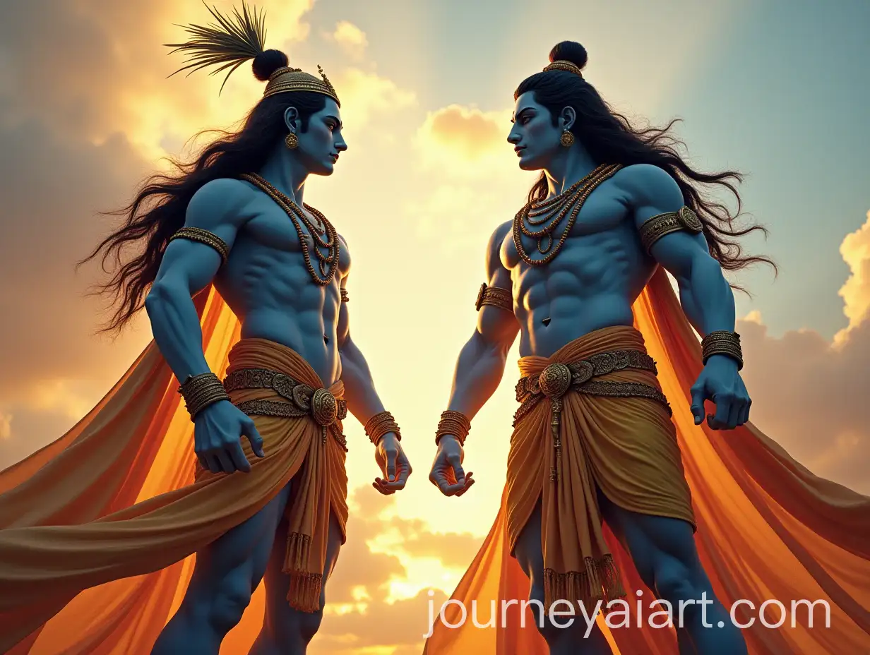 Lord-Krishna-and-Shiva-Standing-Tall-in-a-War-Environment