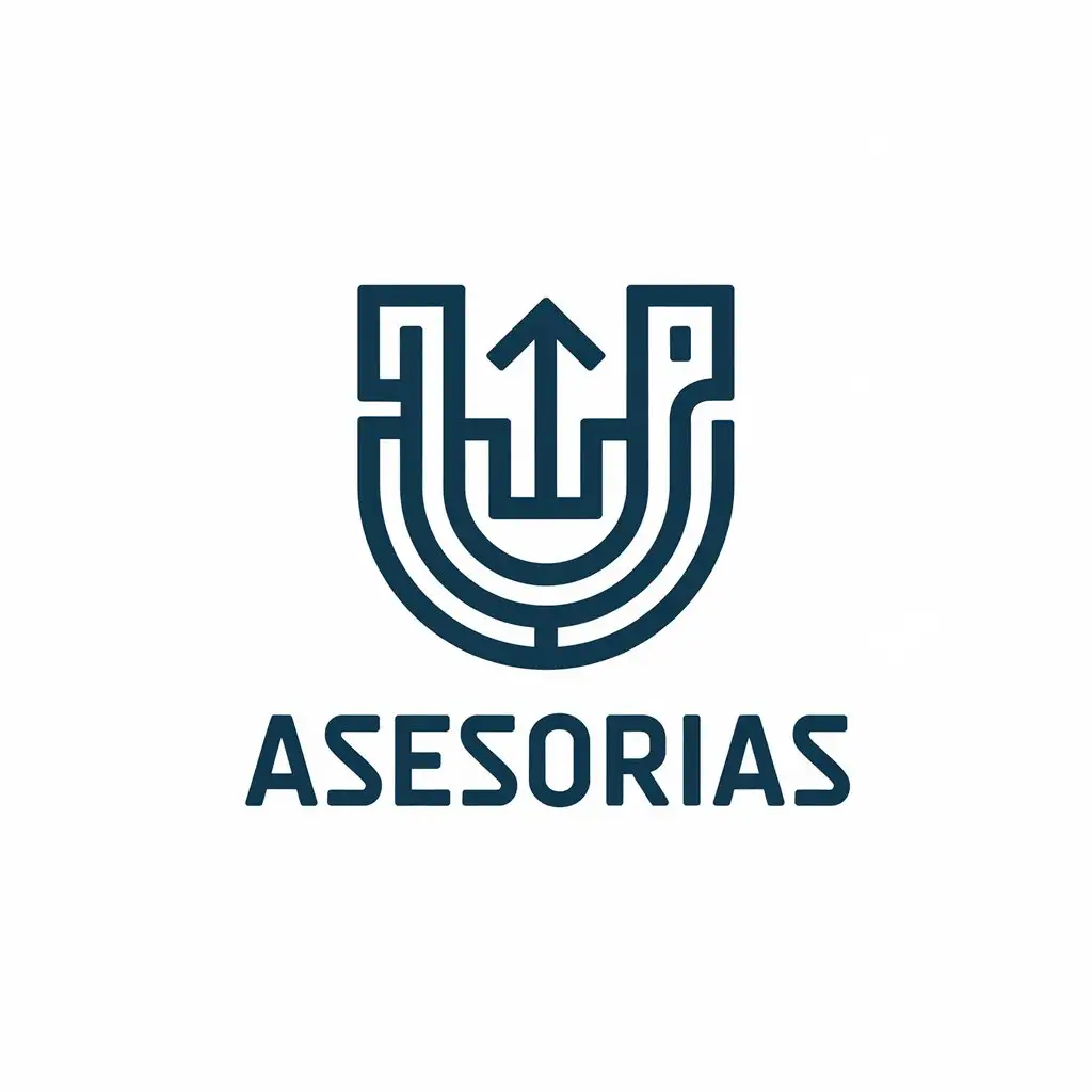 a vector logo design,with the text "ASESORIAS", main symbol:UEN,Moderate,be used in Finance industry,clear background