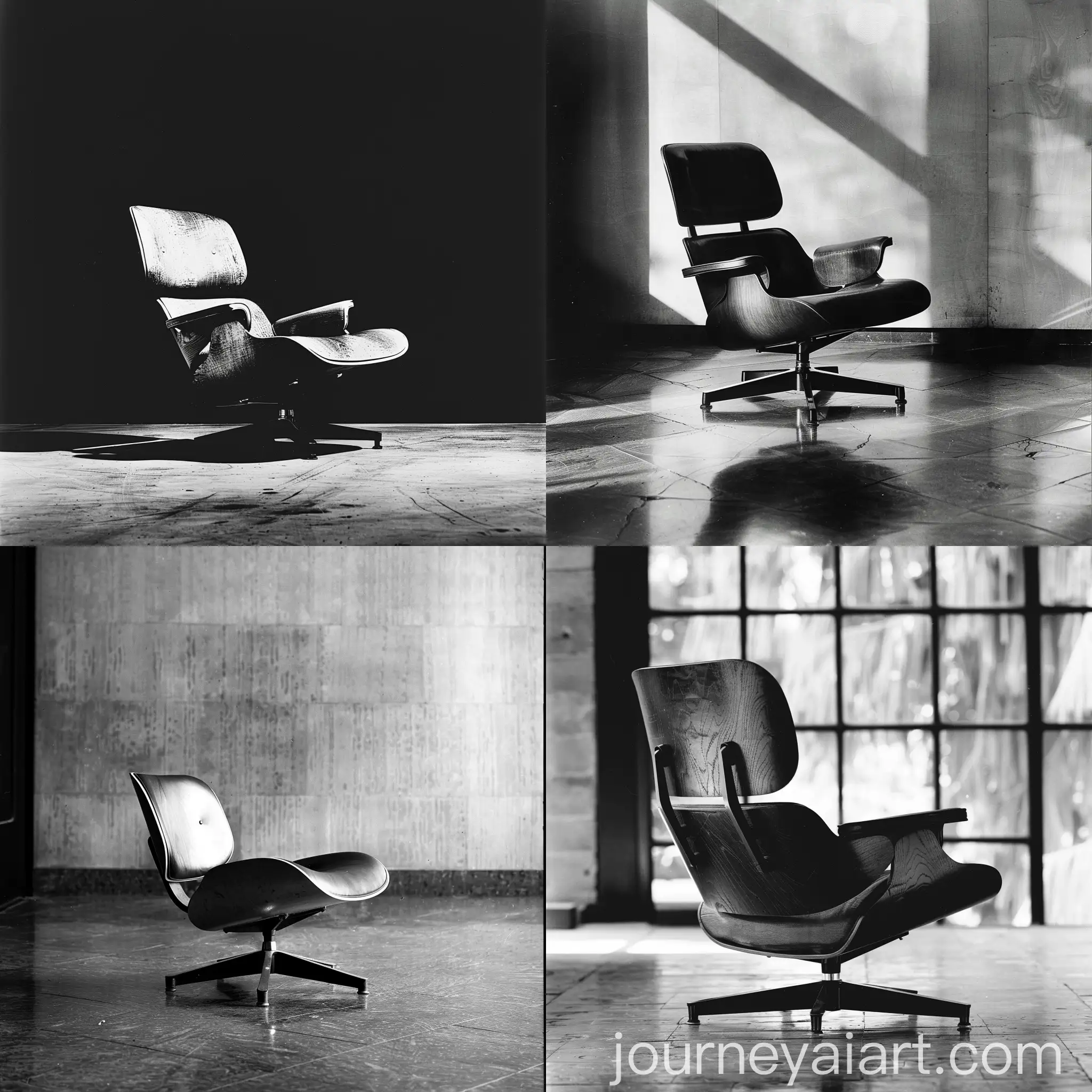 Charles-Eames-Plywood-Lounge-Chair-LCM-in-Black-and-White-Photography-by-Anton-Corbijn