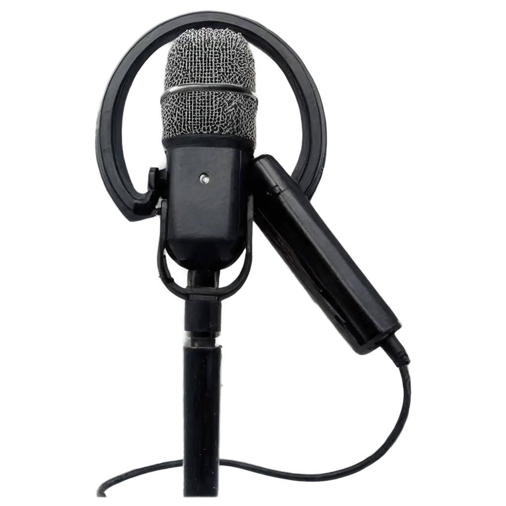 Vintage-Microphone-with-Headset-PNG-Image-Nostalgic-Audio-Equipment-Illustration