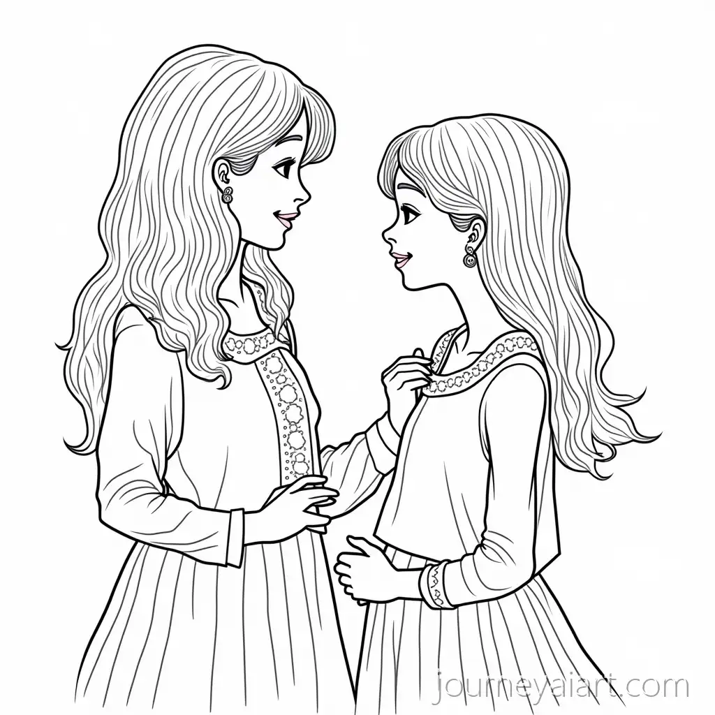 Girls-in-Traditional-Gutnish-Embroidery-Coloring-Sheets