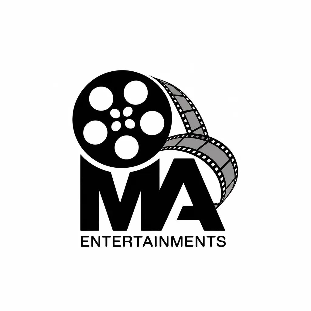 LOGO-Design-For-Ma-Entertainments-Vector-Logo-with-Movie-Theme