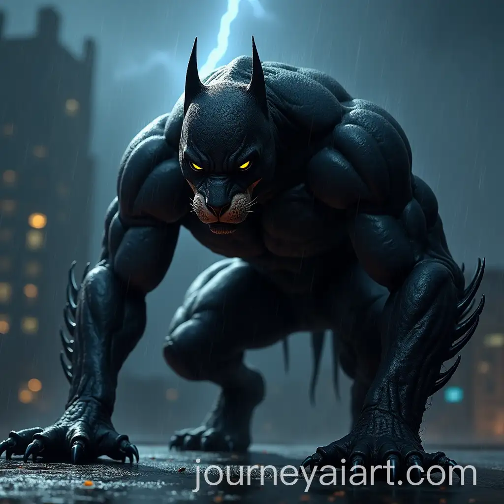 Fierce-Hybrid-Creature-of-Batman-and-Black-Jaguar-in-Dynamic-Pounce-Pose
