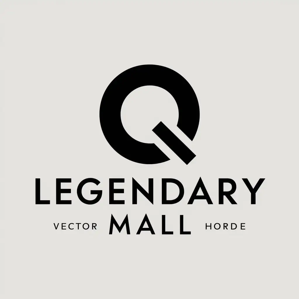 a vector logo design,with the text "legendary mall", main symbol:cq,Moderate,clear background