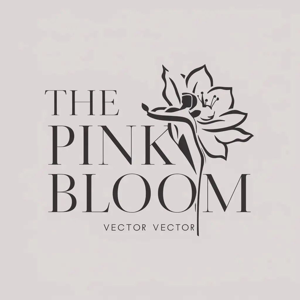 LOGO Design for The Pink Bloom Blooming Flower and Lady Theme with Elegant and Moderate Style