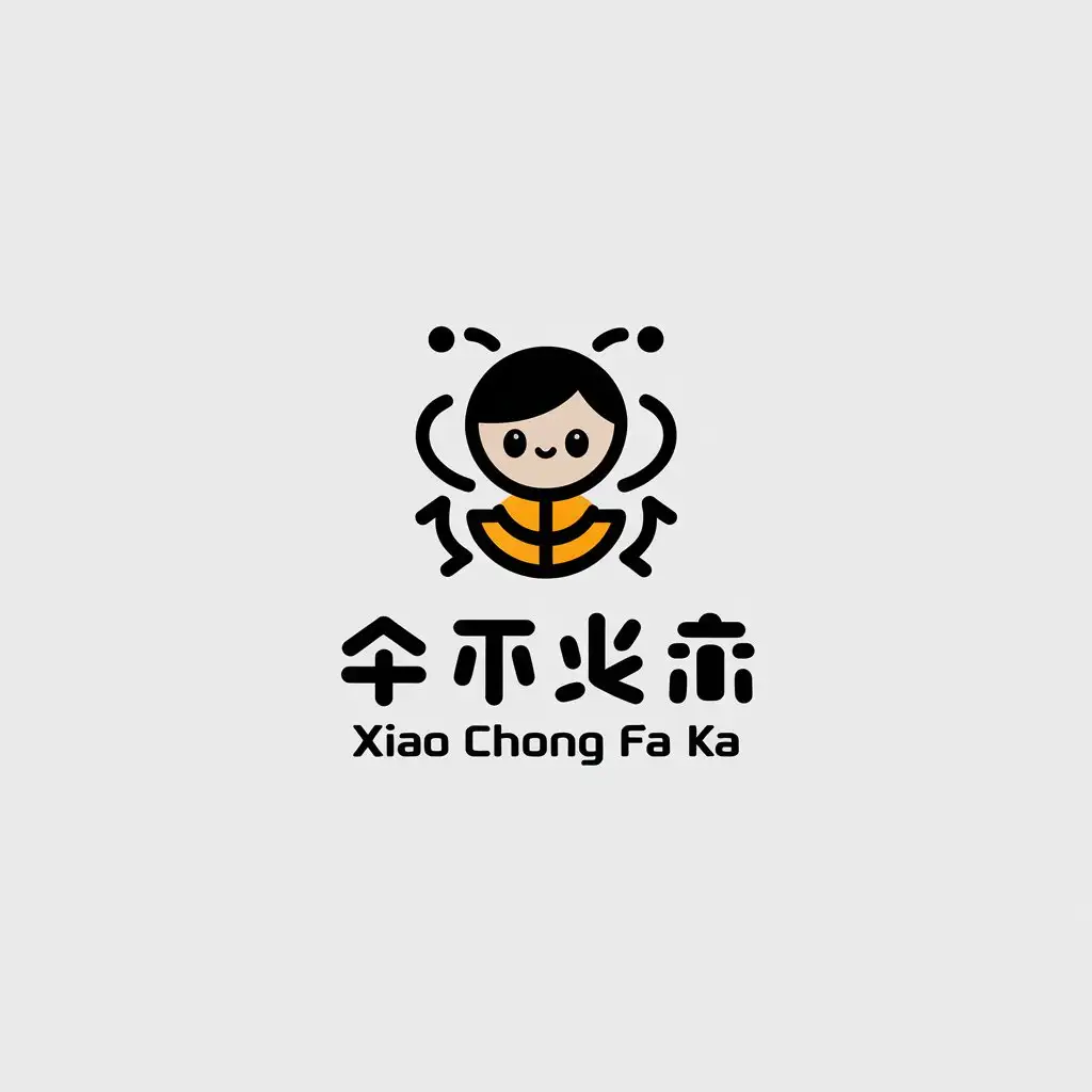 LOGO-Design-For-Xiao-Chong-Fa-Ka-Cute-Little-Bug-with-Minimalistic-Style-for-Internet-Industry