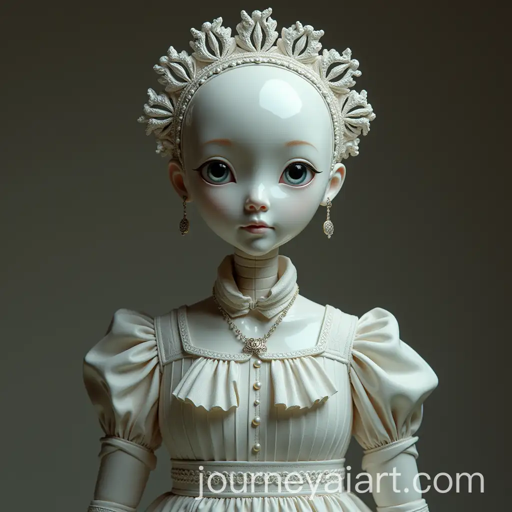 Elegant-Porcelain-Maid-Robot-with-Haunting-Beauty