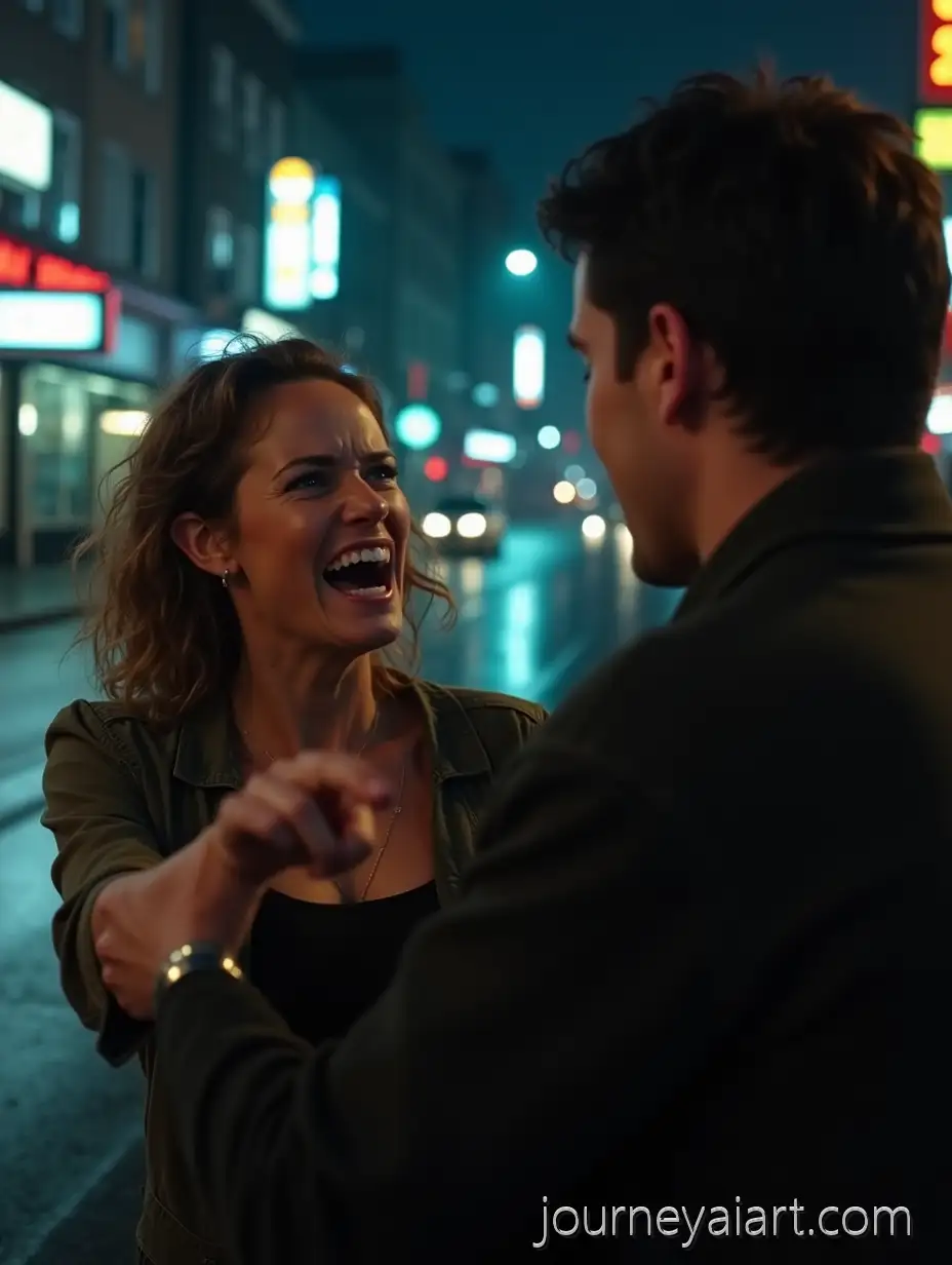 Intense-Nighttime-Street-Confrontation-Between-Angry-Woman-and-Shocked-Man