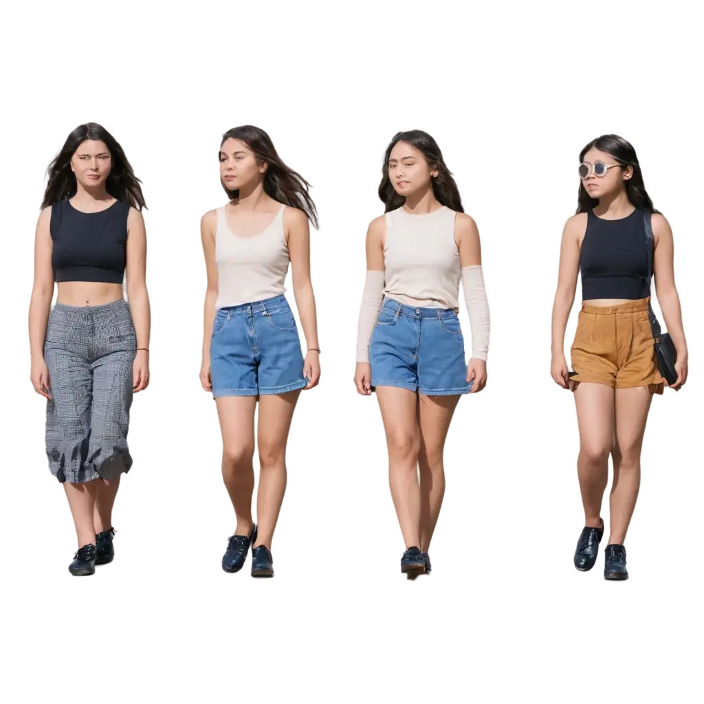 Five-Girls-Walking-PNG-HighQuality-Transparent-Image-for-Diverse-Uses