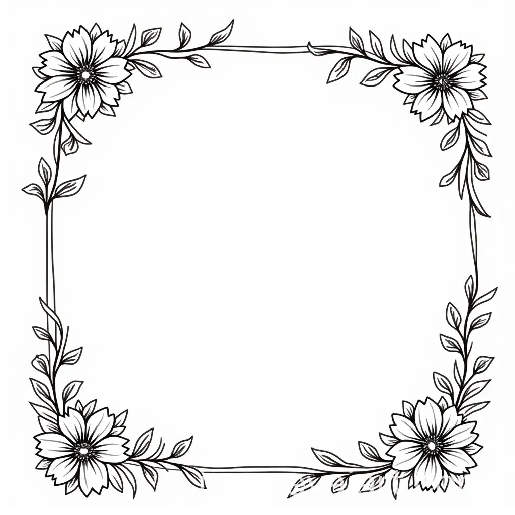 Intricate-Floral-Border-Line-Art-Design