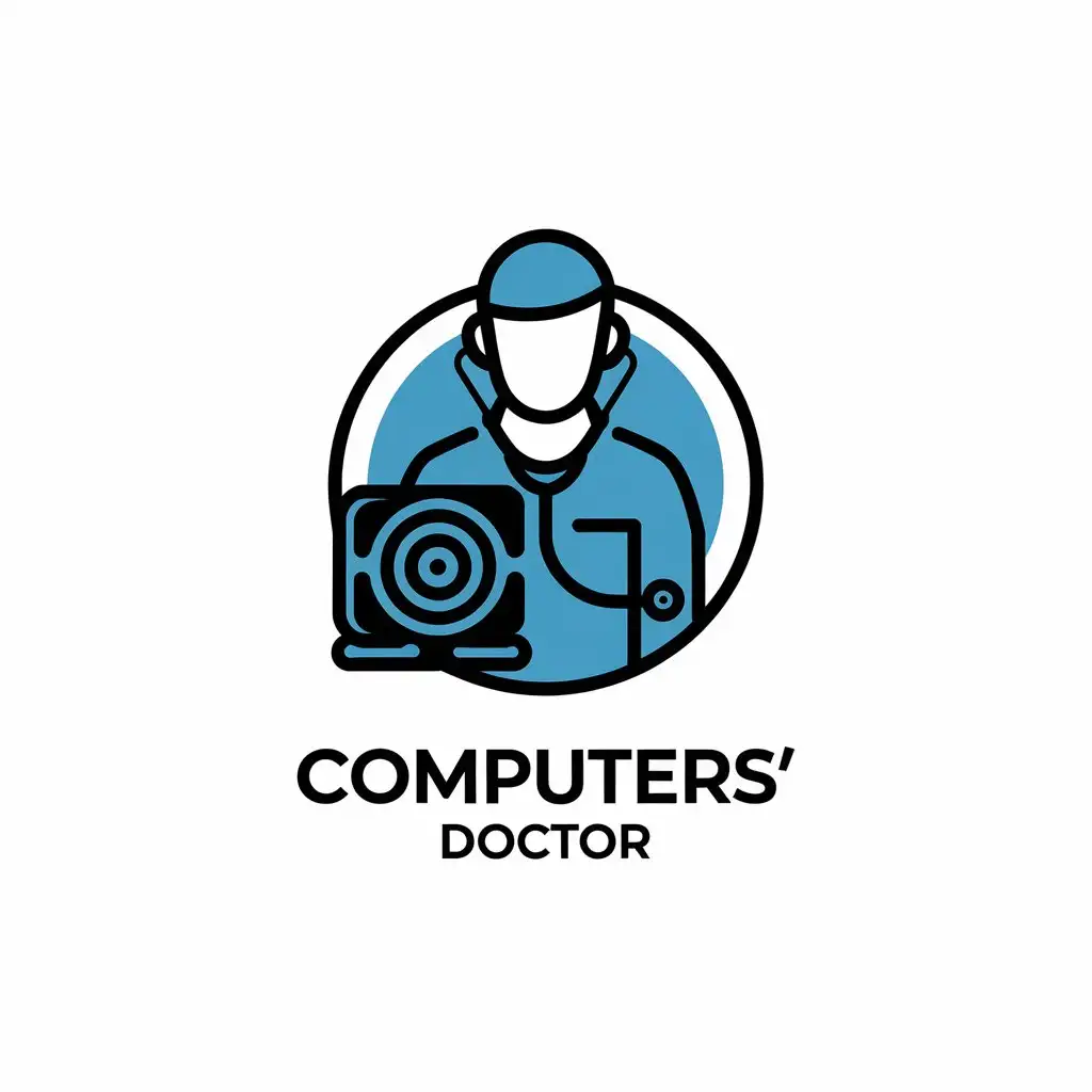 LOGO-Design-for-Computers-Doctor-Stethoscope-Maintenance-Expert-with-Diagnostic-Key