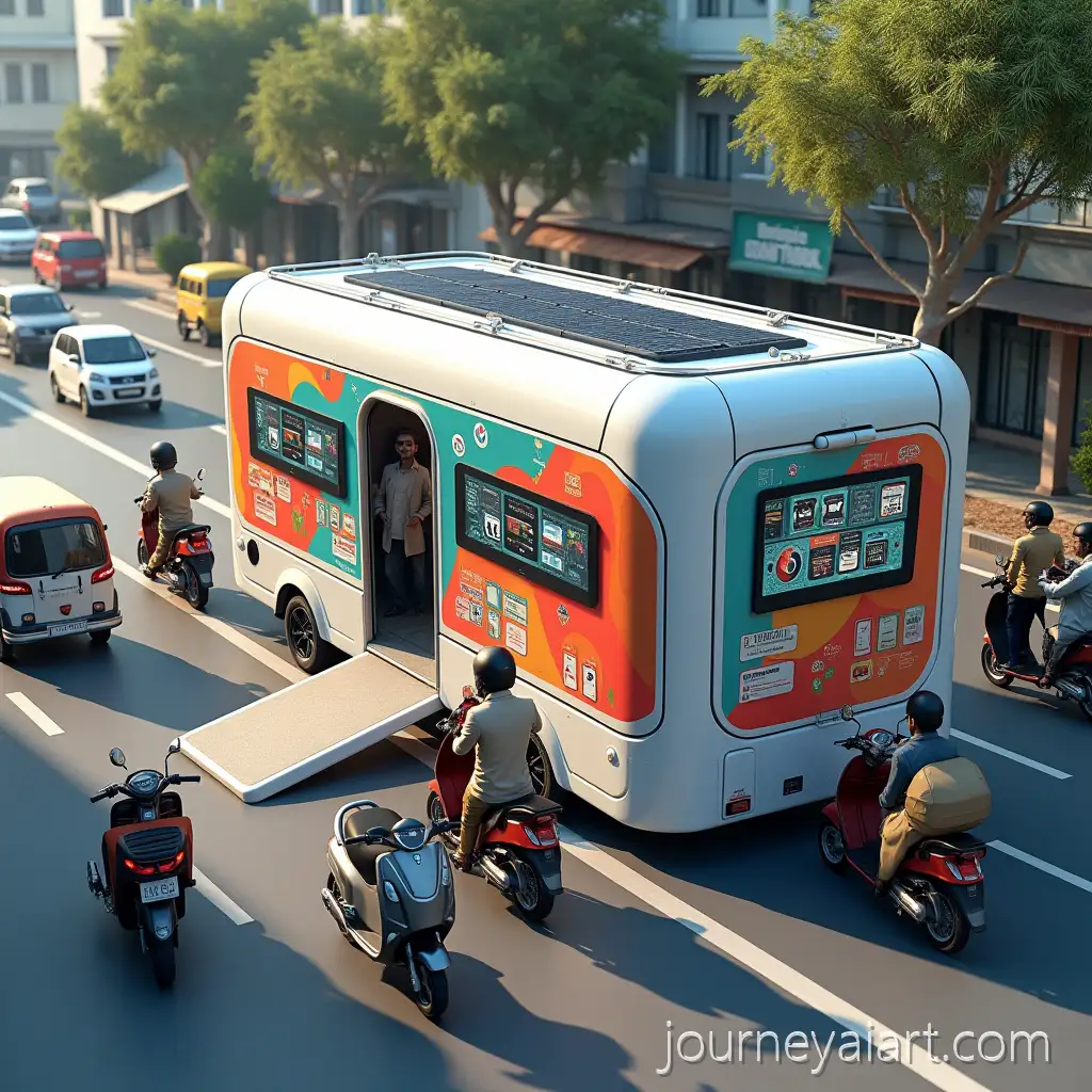 Futuristic-Indian-Urban-Scene-with-Modular-Mobile-MicroHub-andAI-Art-Prompt-Expansion-Electric-Vehicles