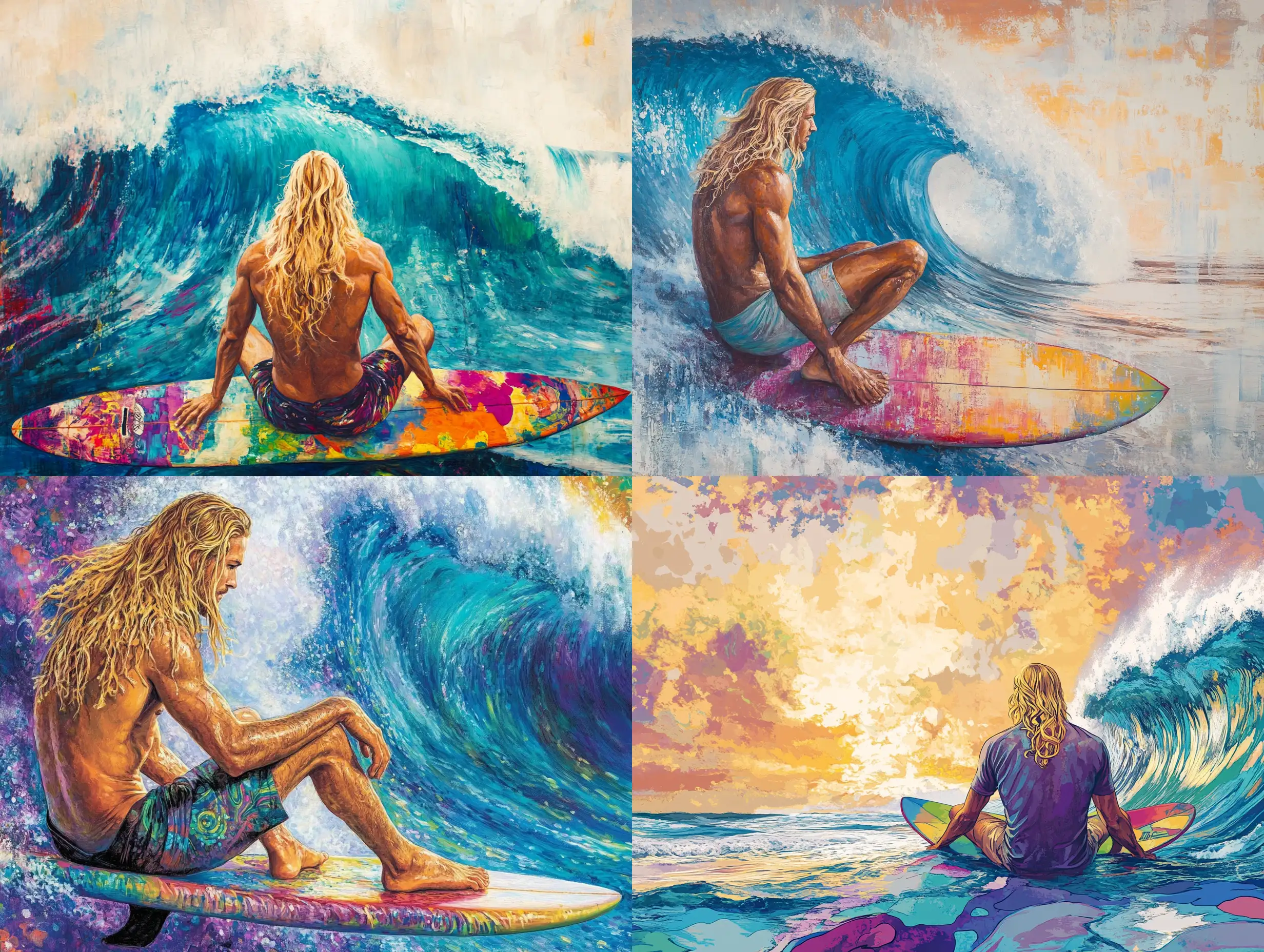 Bronzed-Surfer-Gazing-at-a-TsunamiSized-Wave