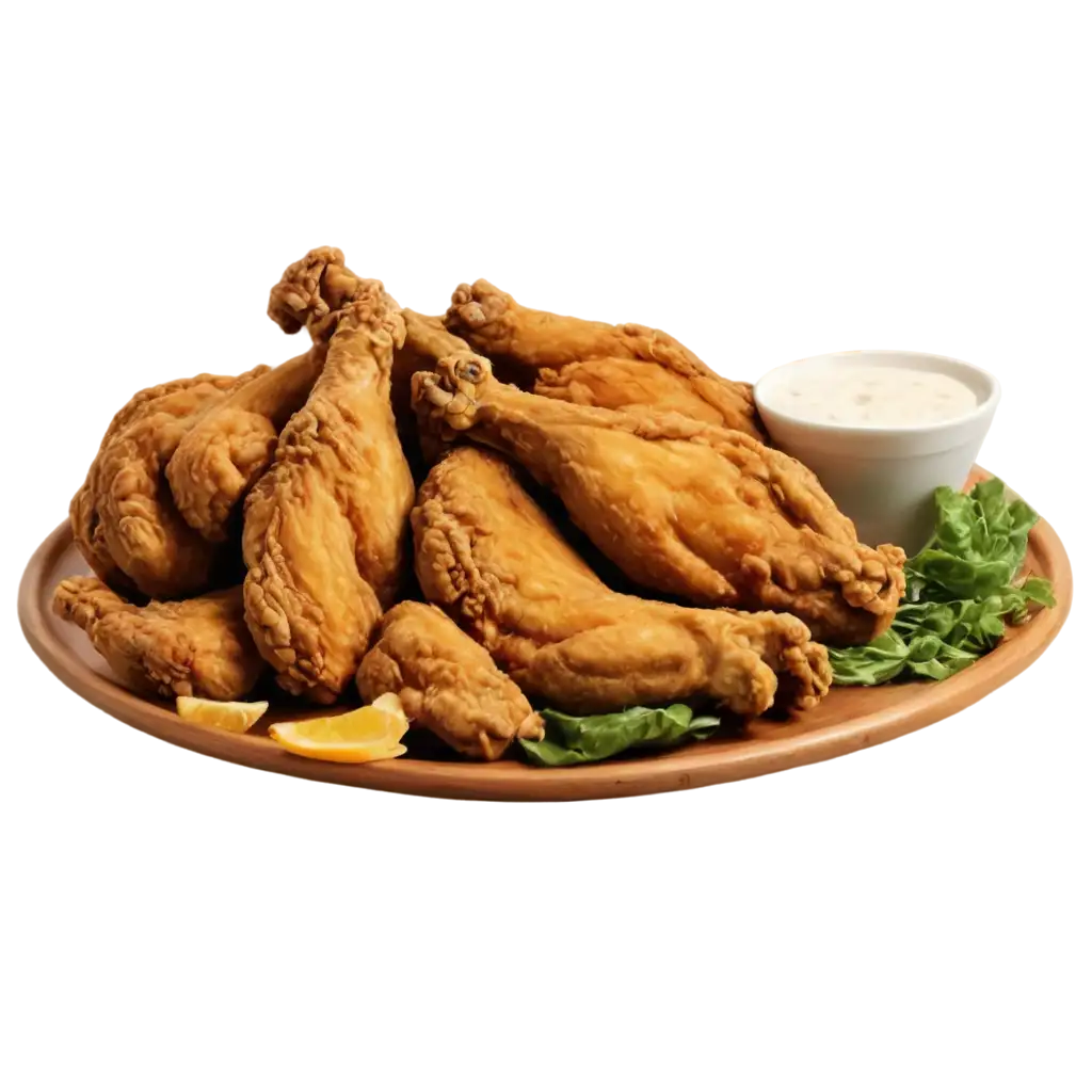 4K-Fried-Chickens-on-Plate-PNG-HighQuality-Transparent-Image-for-Culinary-Creations