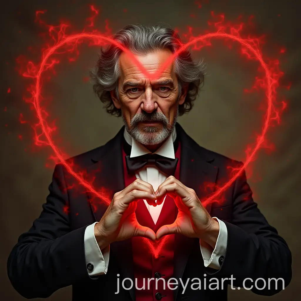 Friedrich-Nietzsche-Making-Heart-Hands-Gesture