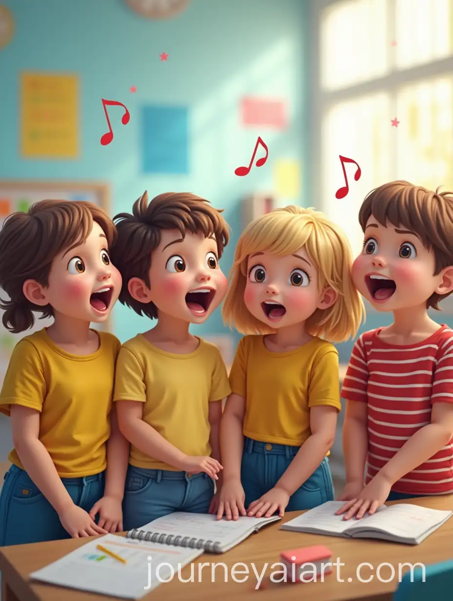 Cheerful-Children-Singing-in-a-Colorful-Classroom