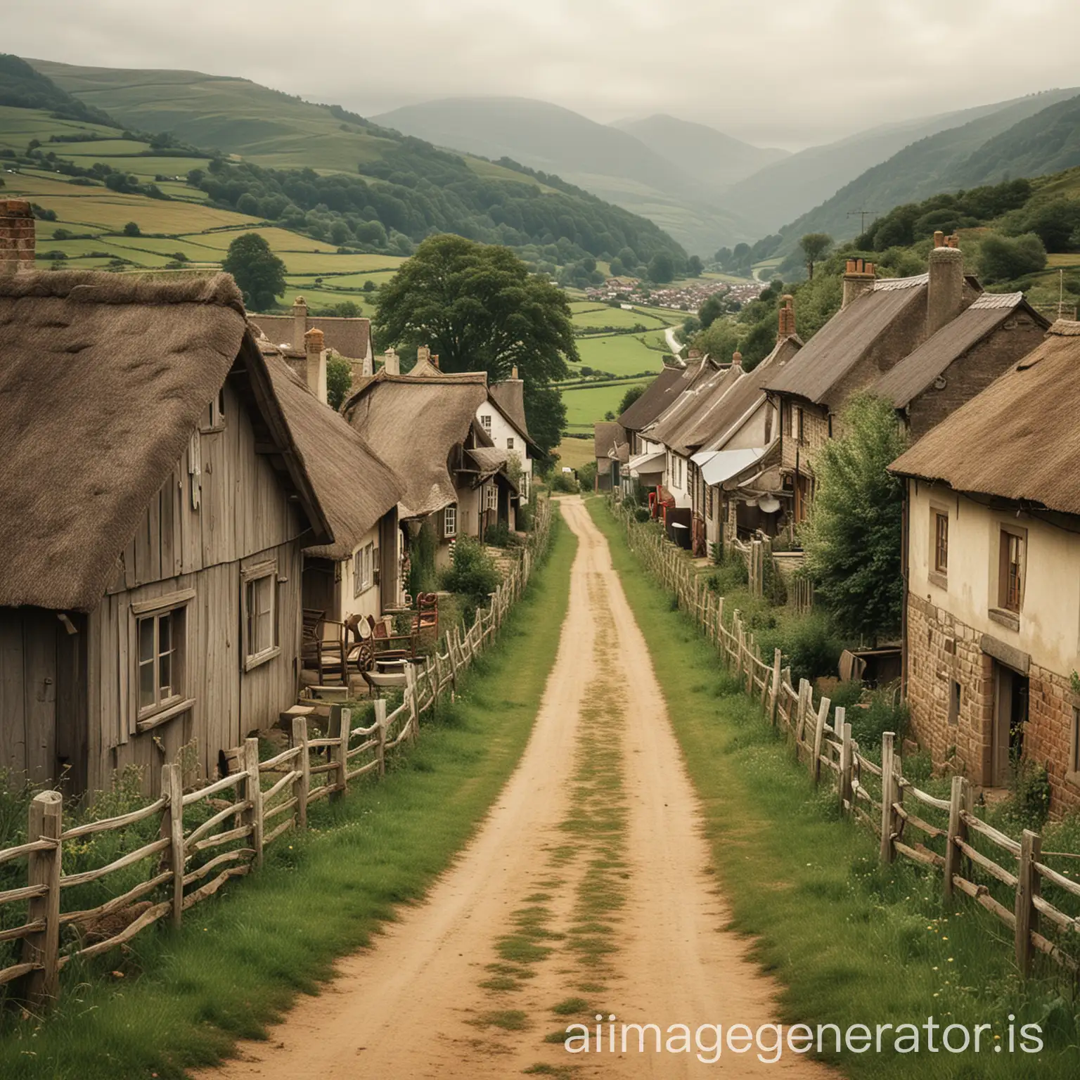 Nostalgic-90s-Childhood-Music-Album-Cover-in-Northwest-Rural-Village-Style