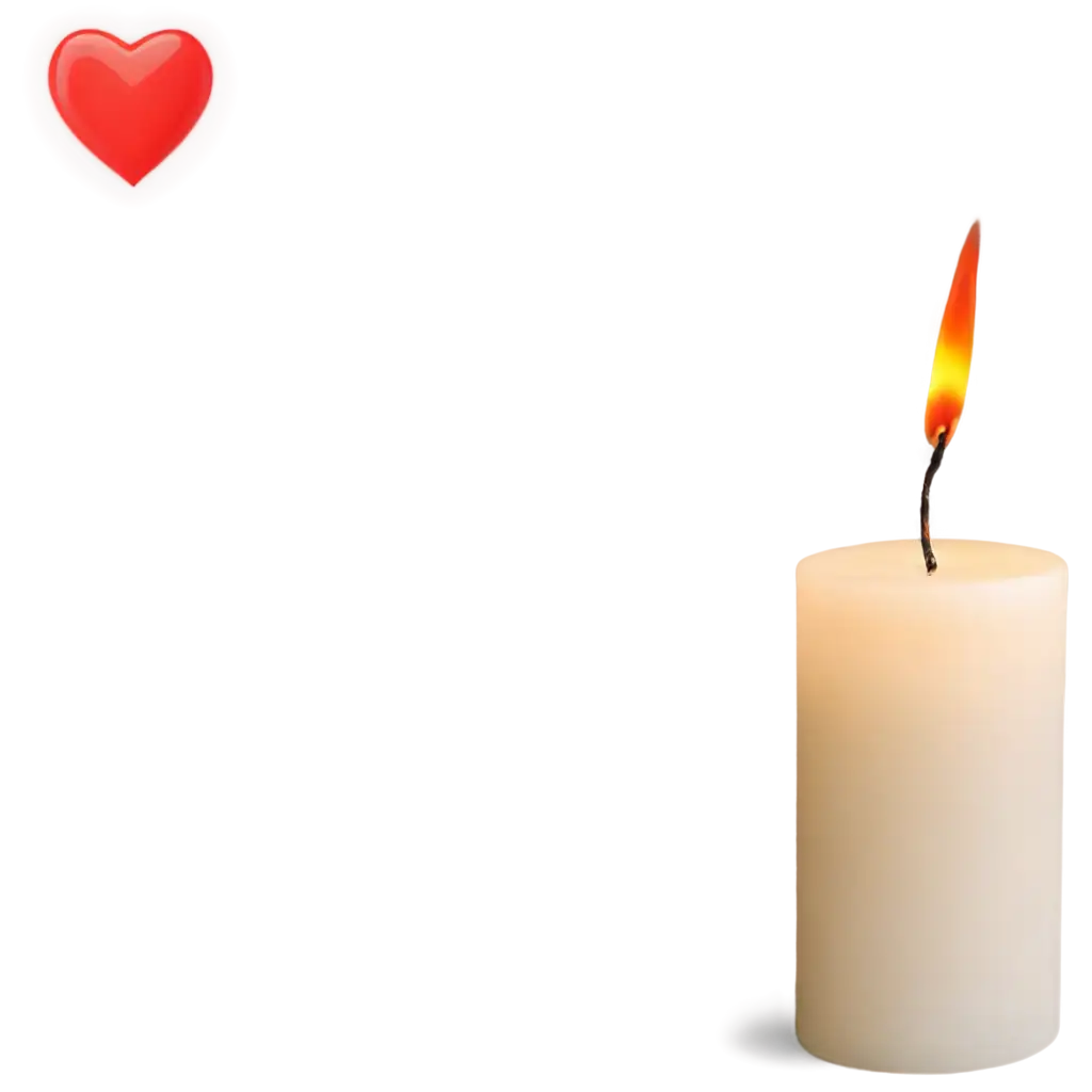 Romantic-Candle-PNG-with-HeartShaped-Flame-and-Warm-Glow-Perfect-for-Elegant-Designs