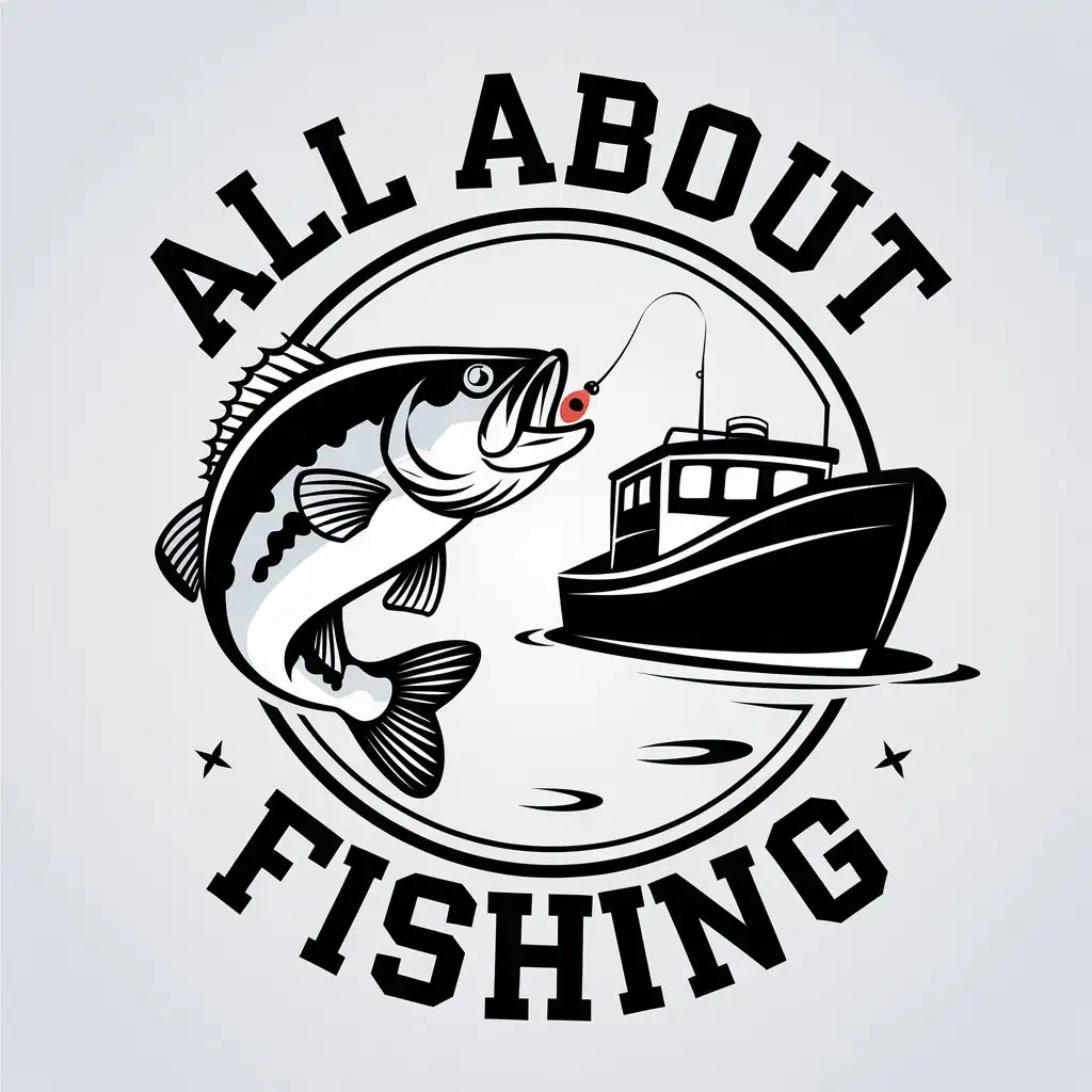 LOGO-Design-for-All-About-Fishing-Vector-Design-with-Fish-and-Fishing-Boat-Theme