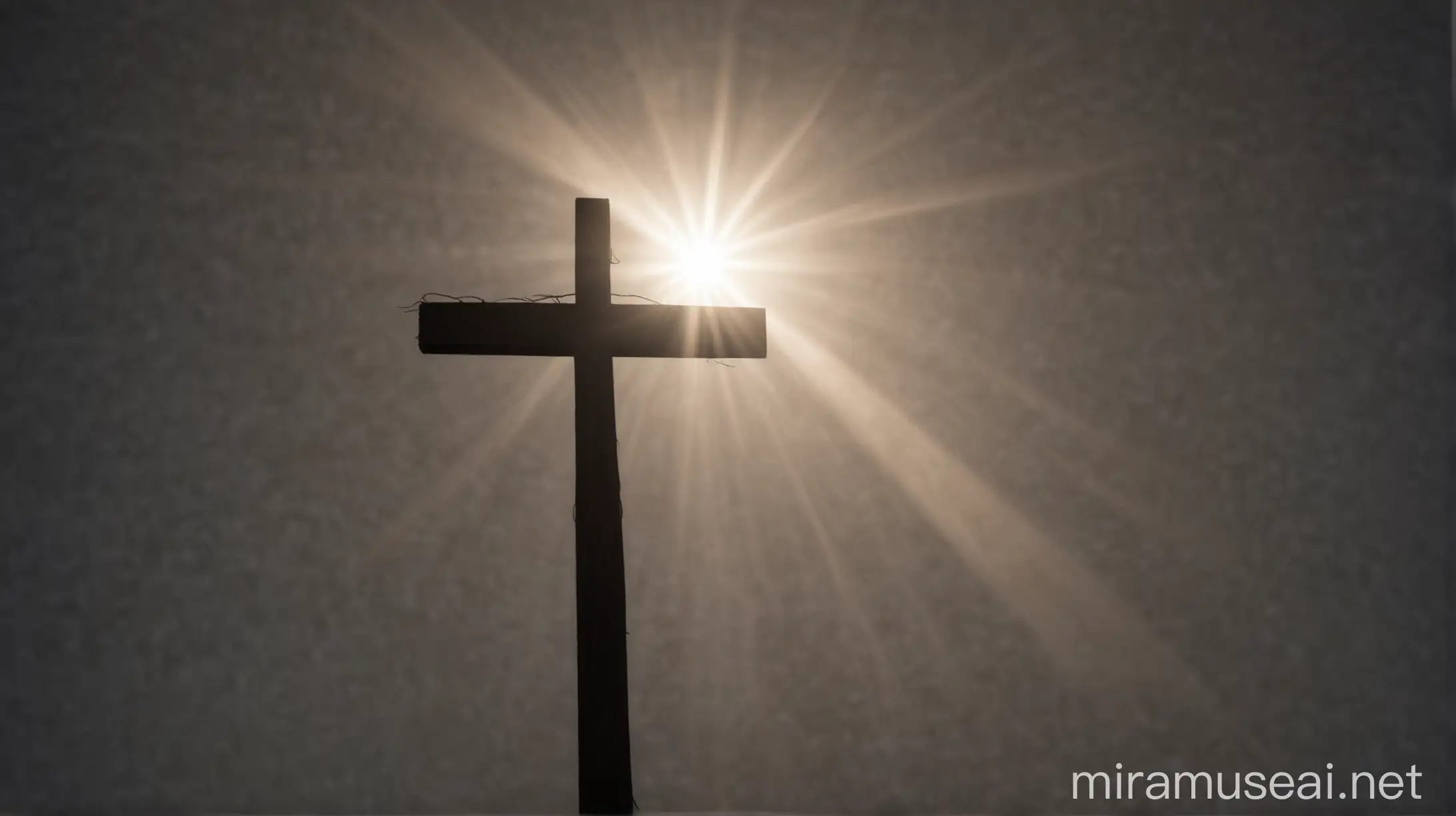 Glowing Cross in Ethereal Light