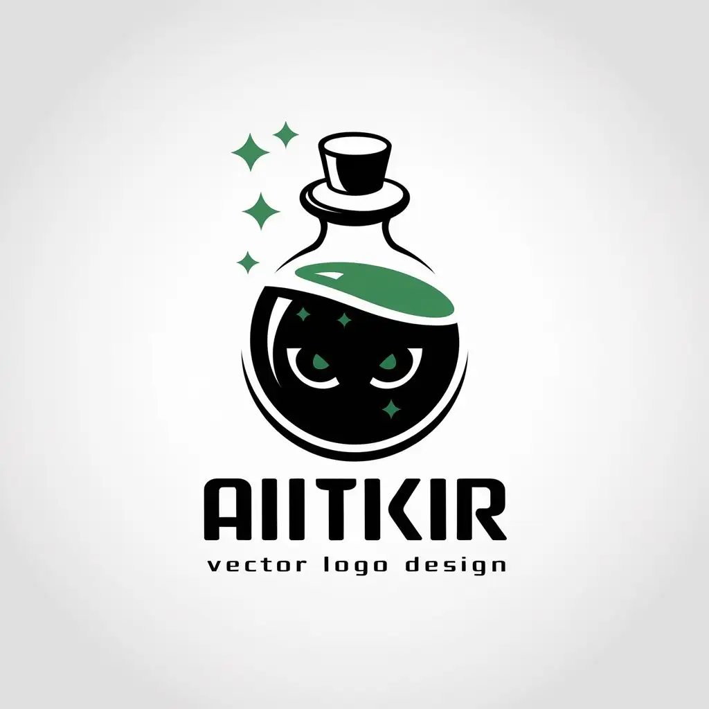 LOGO Design for Ahlixir Vector Logo Featuring Potion Symbol with Clear Background