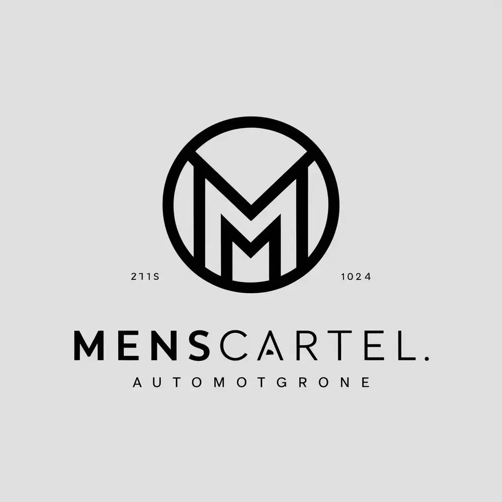 a vector logo design,with the text "MensCartel", main symbol:MensCartel,Minimalistic,be used in Automotive industry,clear background