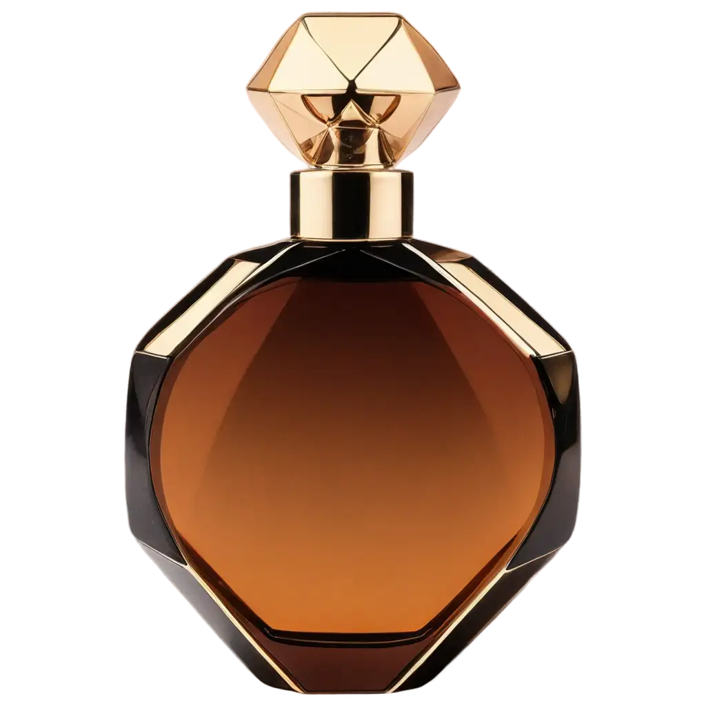 Luxurious-Geometric-Perfume-Bottle-PNG-with-Golden-Accents-for-Elegant-Design