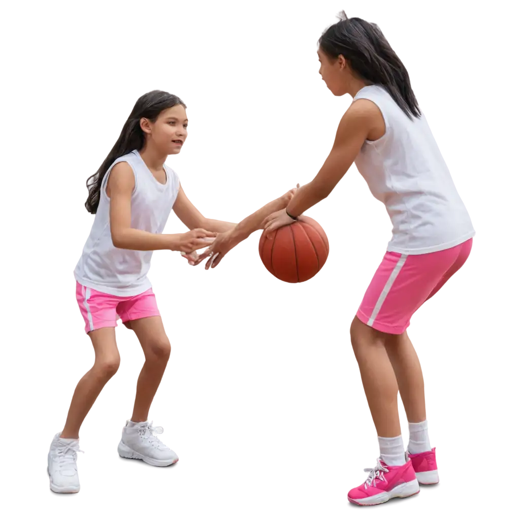 Dynamic-PNG-Image-of-Two-Girls-Playing-Basketball-Enhance-Your-Content-with-HighQuality-Visuals