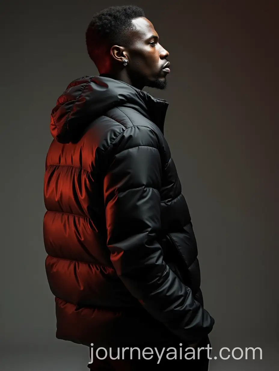 Black-Drill-Artist-in-Fashion-Editorial-Puffer-Jacket-Supreme