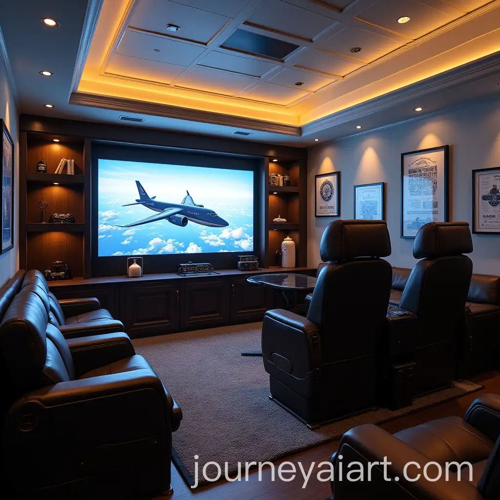 AviationThemed-Gaming-Room-with-CockpitInspired-Seating-and-Vintage-Airline-Decor